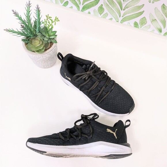 Puma Ladies Prowl Knit Shoe Women's Size 8 Sneaker Black - Picture 1 of 10